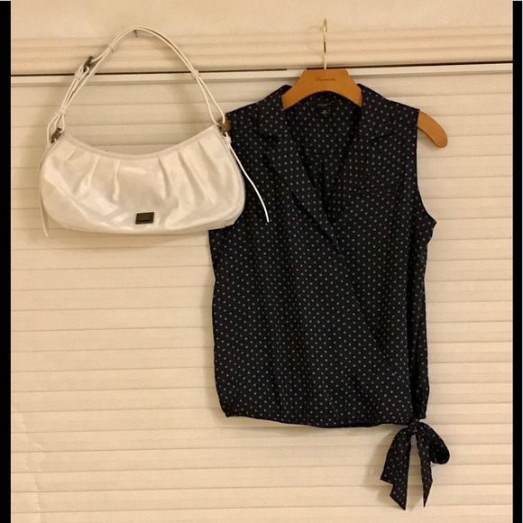 Ann Taylor Petite Cross Body Sleeveless Blouse-S/P - Picture 2 of 4